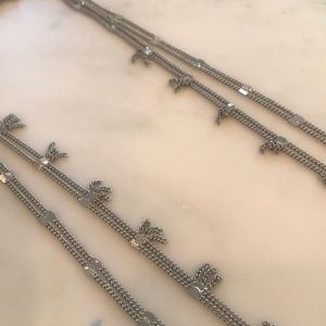Madewell double strand silver chain necklace